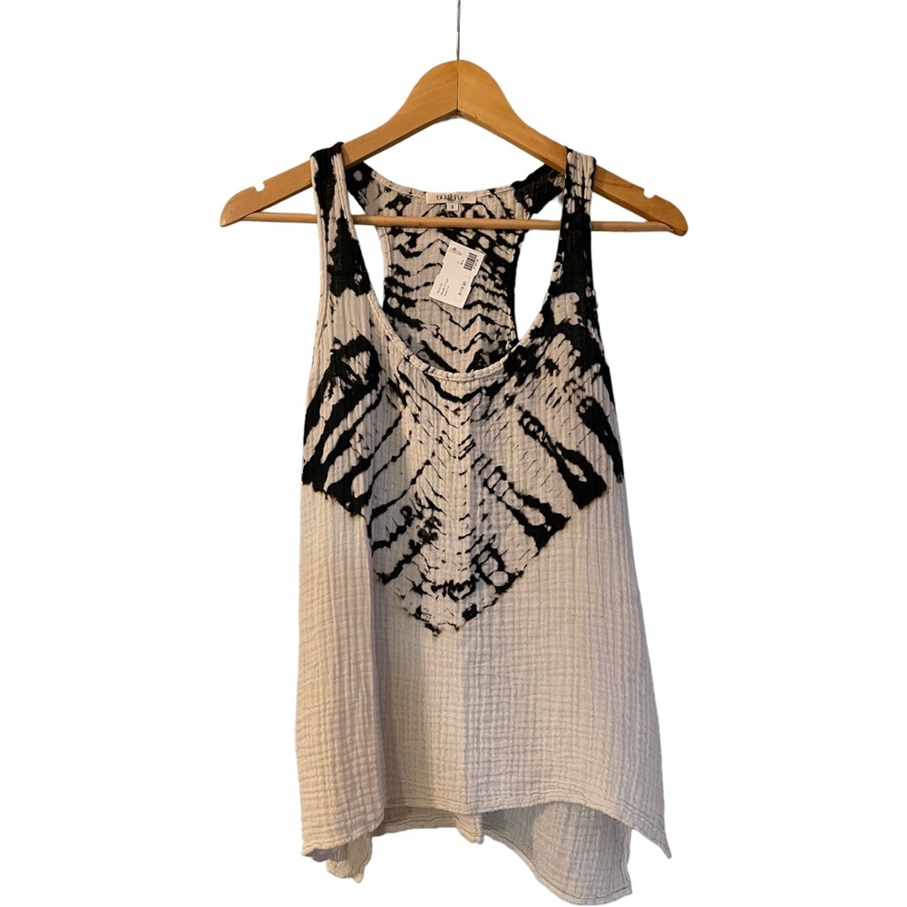 FELICITE Tank Top Gauzy Crinkle Cotton Tie Dye Size 2